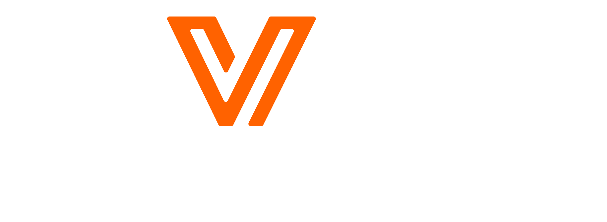 Logo der inveni hausverwaltung GmbH, bestehend aus einem großen, stilisierten Buchstaben v in Orange